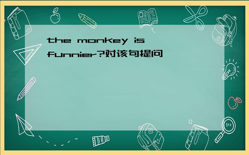 the monkey is funnier?对该句提问