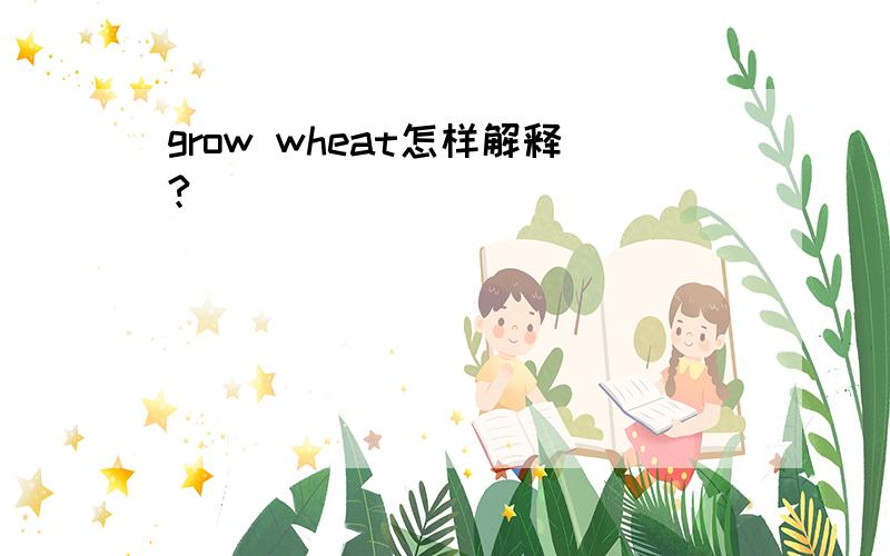grow wheat怎样解释?